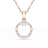 0.71 CT Lab Diamond Round Pendant