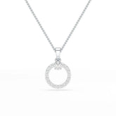 0.71 CT Lab Diamond Round Pendant