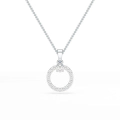 0.71 CT Lab Diamond Round Pendant