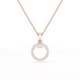0.71 CT Lab Diamond Round Pendant