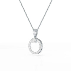 0.71 CT Lab Diamond Round Pendant