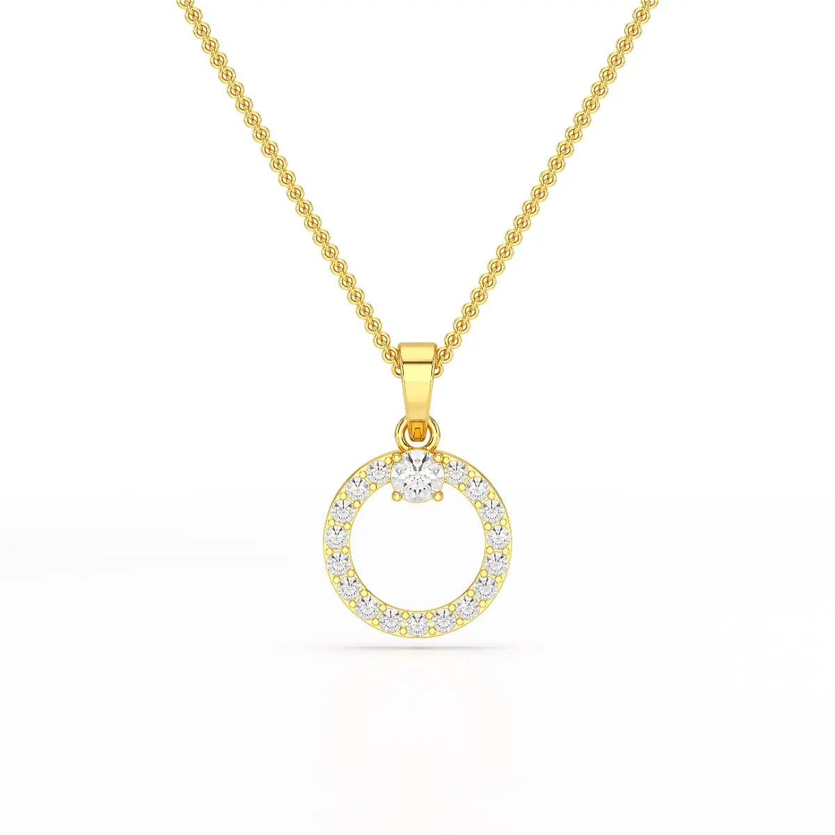 0.71 CT Lab Diamond Round Pendant