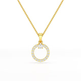 0.71 CT Lab Diamond Round Pendant