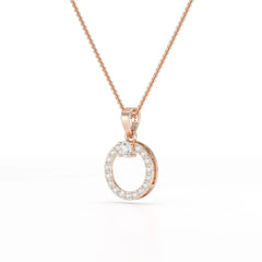 0.71 CT Lab Diamond Round Pendant Jama Jewels