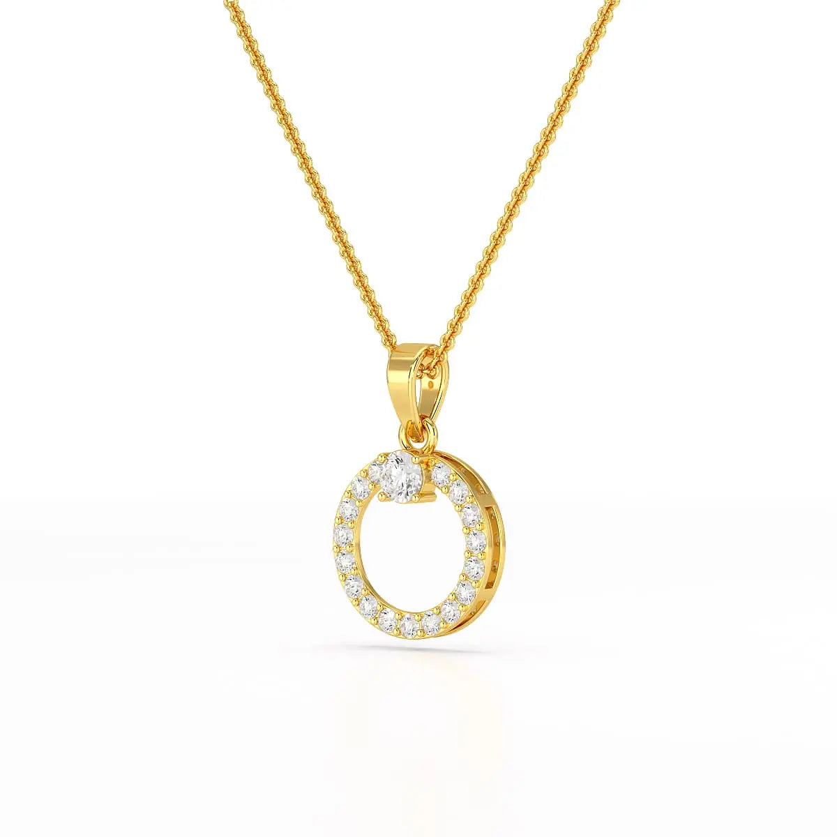 0.71 CT Lab Diamond Round Pendant Jama Jewels