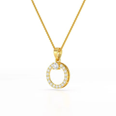 0.71 CT Lab Diamond Round Pendant Jama Jewels