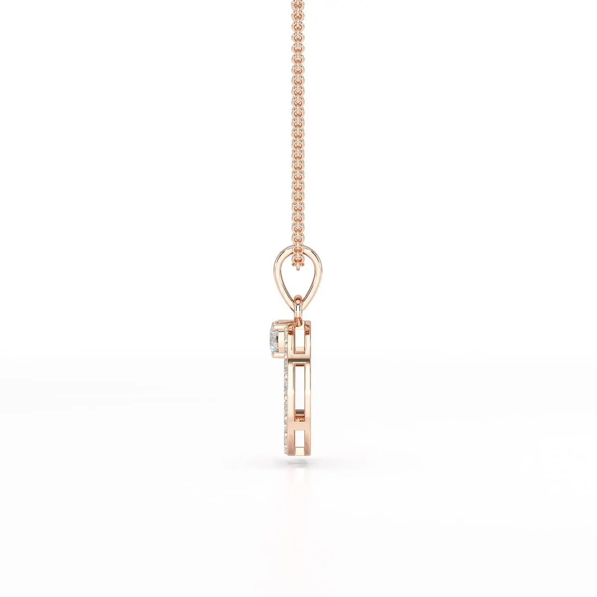 0.71 CT Lab Diamond Round Pendant Jama Jewels