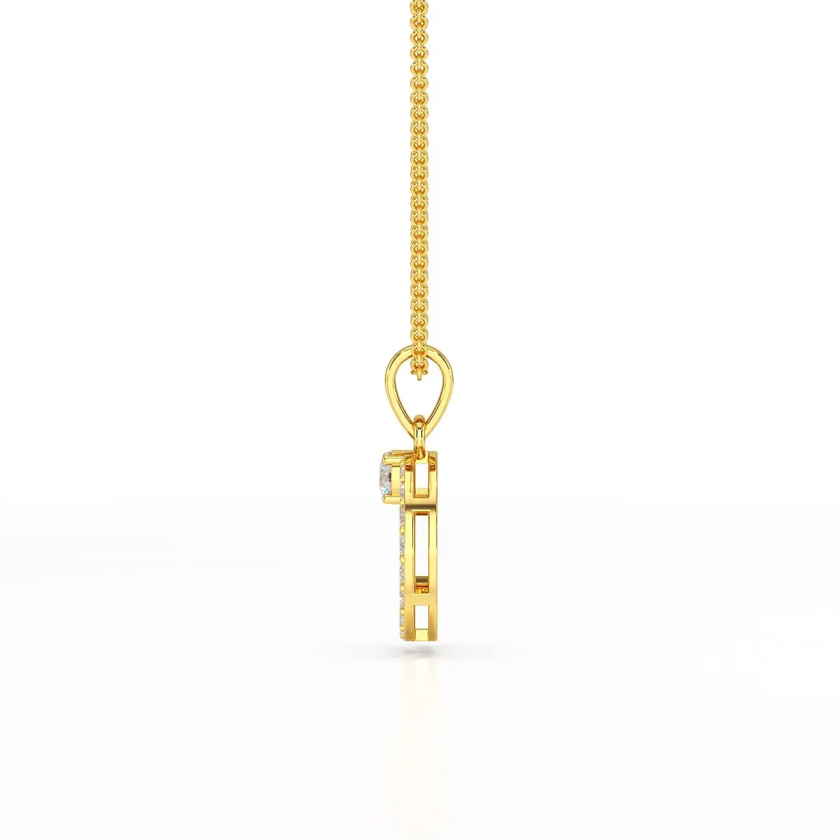0.71 CT Lab Diamond Round Pendant Jama Jewels