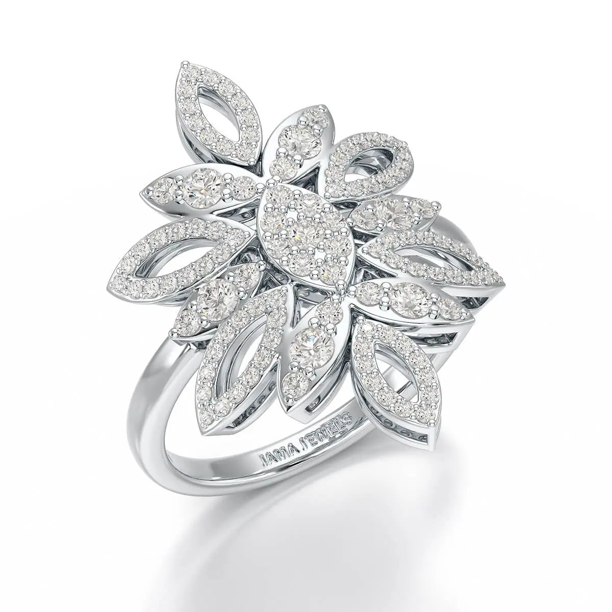 0.76 CT Lab Diamond Engagement Ring