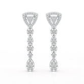 0.78 CT Round Dangle Drop Lab Diamond Earrings
