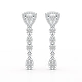 0.78 CT Round Dangle Drop Lab Diamond Earrings