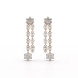 0.79 CT Drop & Dangle Lab Diamond Wedding Earrings - Jama Jewels