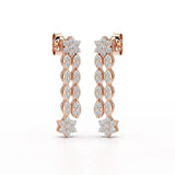 0.79 CT Drop & Dangle Lab Diamond Wedding Earrings - Jama Jewels