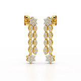 0.79 CT Drop & Dangle Lab Diamond Wedding Earrings - Jama Jewels