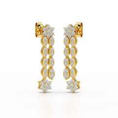 0.79 CT Drop & Dangle Lab Diamond Wedding Earrings - Jama Jewels