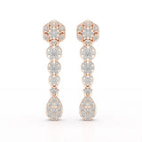 0.83 CT Lab Diamond Teardrop Dangle Earring