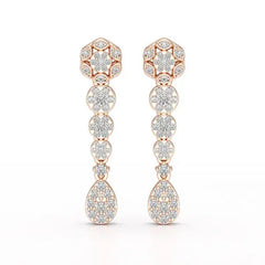 0.83 CT Lab Diamond Teardrop Dangle Earring