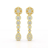 0.83 CT Lab Diamond Teardrop Dangle Earring