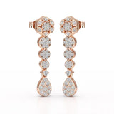 0.83 CT Lab Diamond Teardrop Dangle Earring