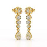 0.83 CT Lab Diamond Teardrop Dangle Earring