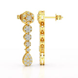 0.83 CT Lab Diamond Teardrop Dangle Earring