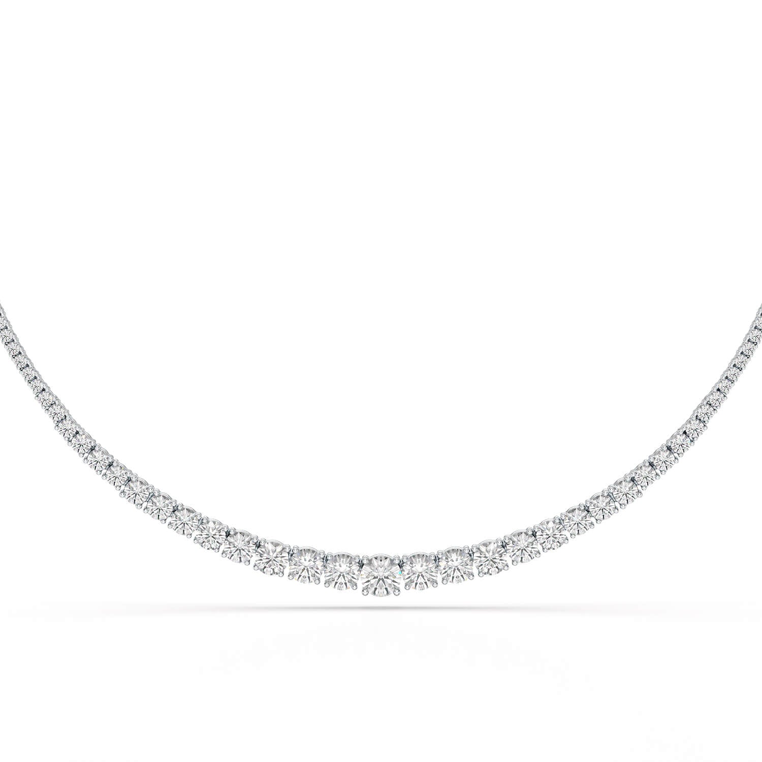 9.35 Carat Lab-Grown Diamond Riviere Necklace - Jama Jewels