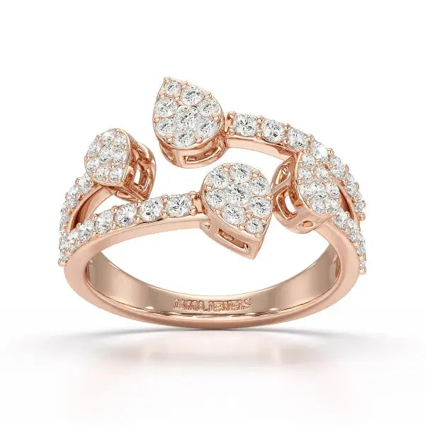 0.84 CT Layered Lab Diamond Wedding Ring