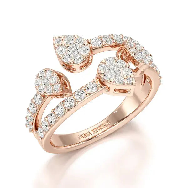 0.84 CT Layered Lab Diamond Wedding Ring