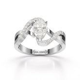 0.84 CT Pear Cut Lab Diamond Ring Jama Jewels