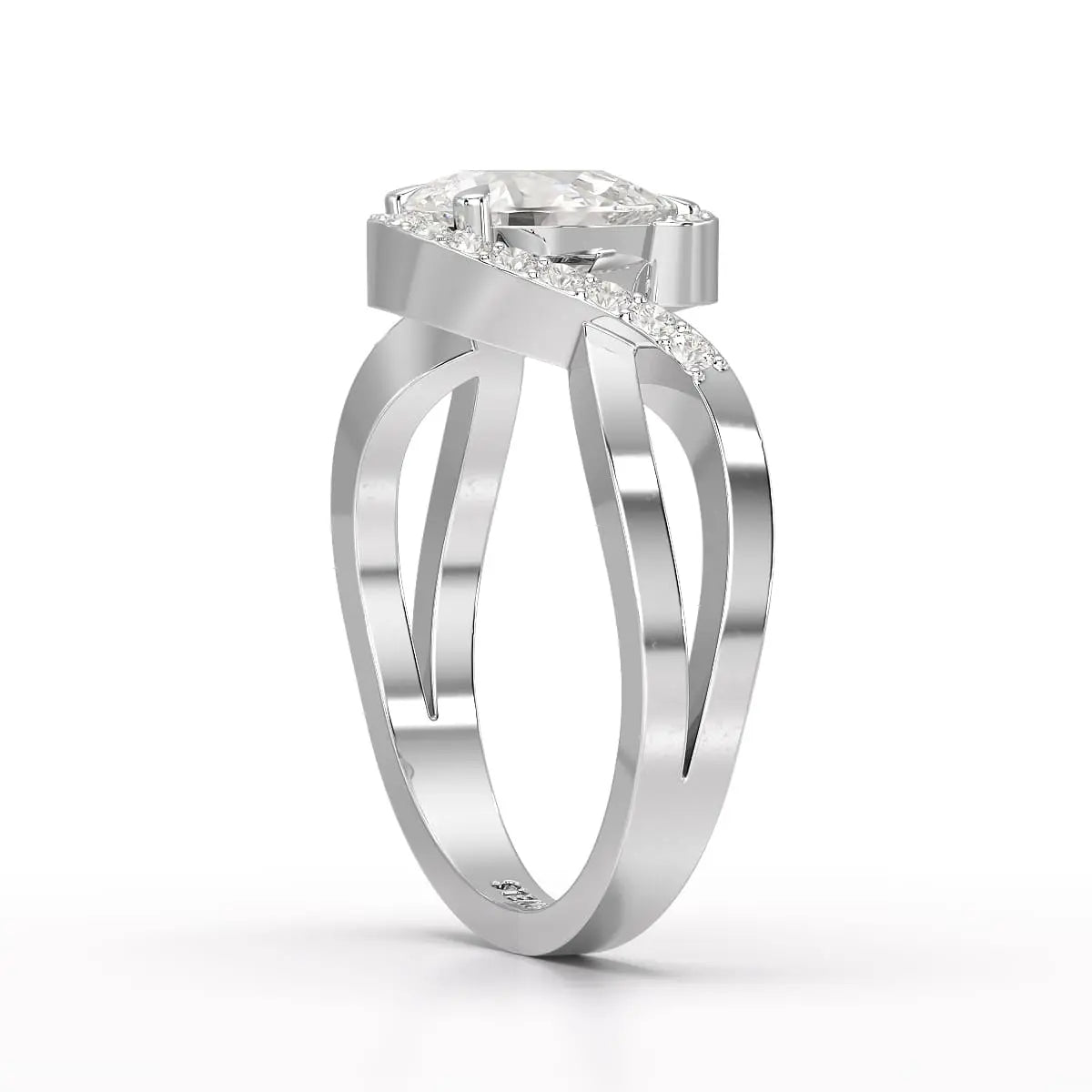0.84 CT Pear Cut Lab Diamond Ring Jama Jewels