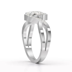 0.84 CT Pear Cut Lab Diamond Ring Jama Jewels