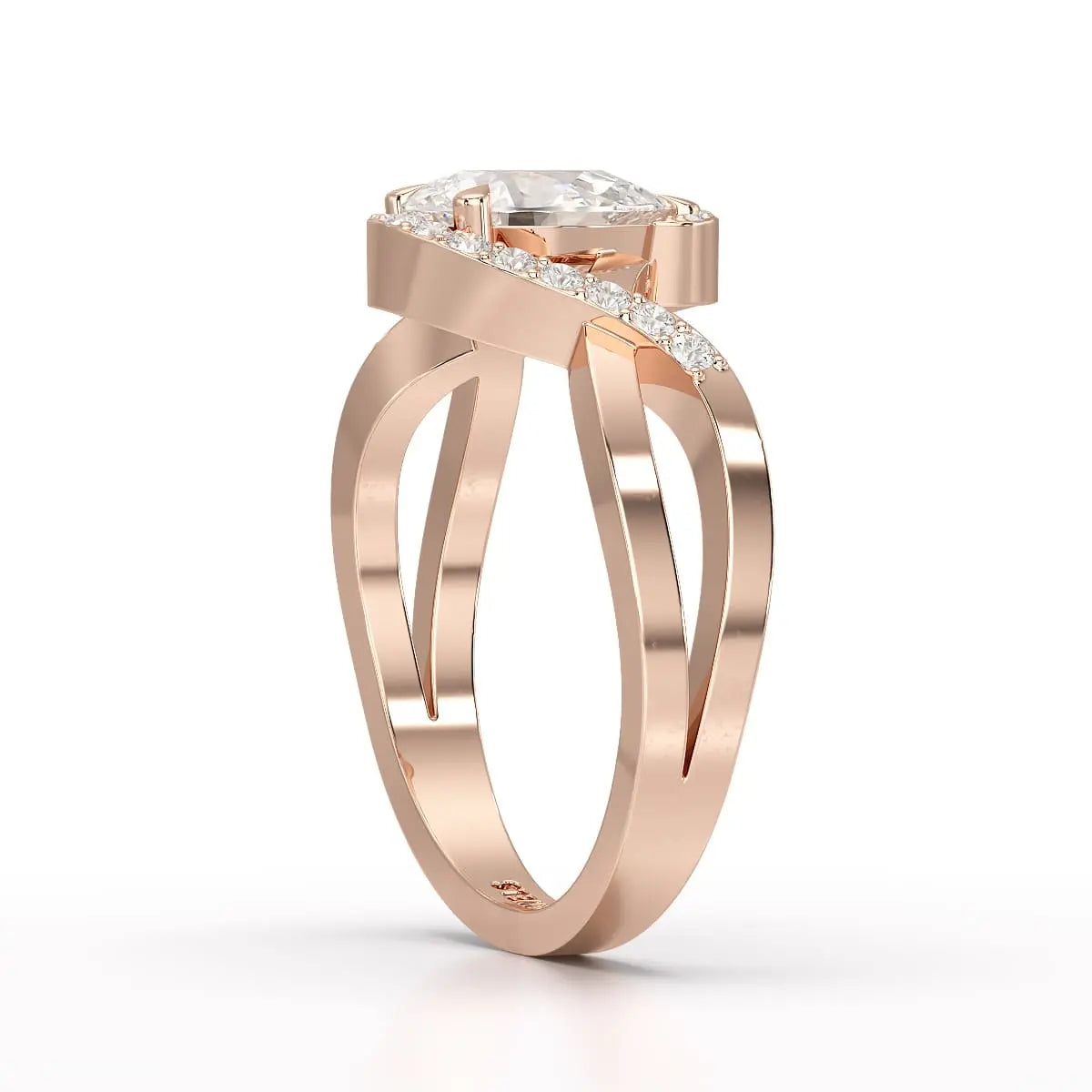 0.84 CT Pear Cut Lab Diamond Ring Jama Jewels