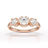 0.85 CT Round Thin Lab Grown Diamond Ring - Jama Jewels