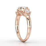 0.85 CT Round Thin Lab Grown Diamond Ring - Jama Jewels