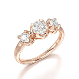 0.85 CT Round Thin Lab Grown Diamond Ring - Jama Jewels