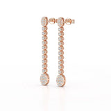 0.89 CT Lab Diamond Dangle Drop Wedding Earrings - Jama Jewels
