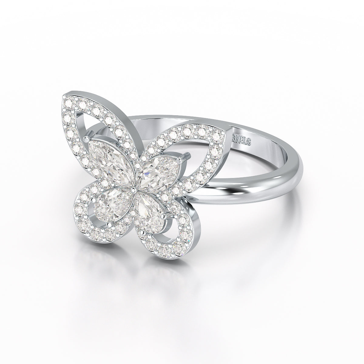 0.8 CT Classic Butterfly Lab Diamond Ring