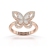 0.8 CT Classic Butterfly Lab Diamond Ring