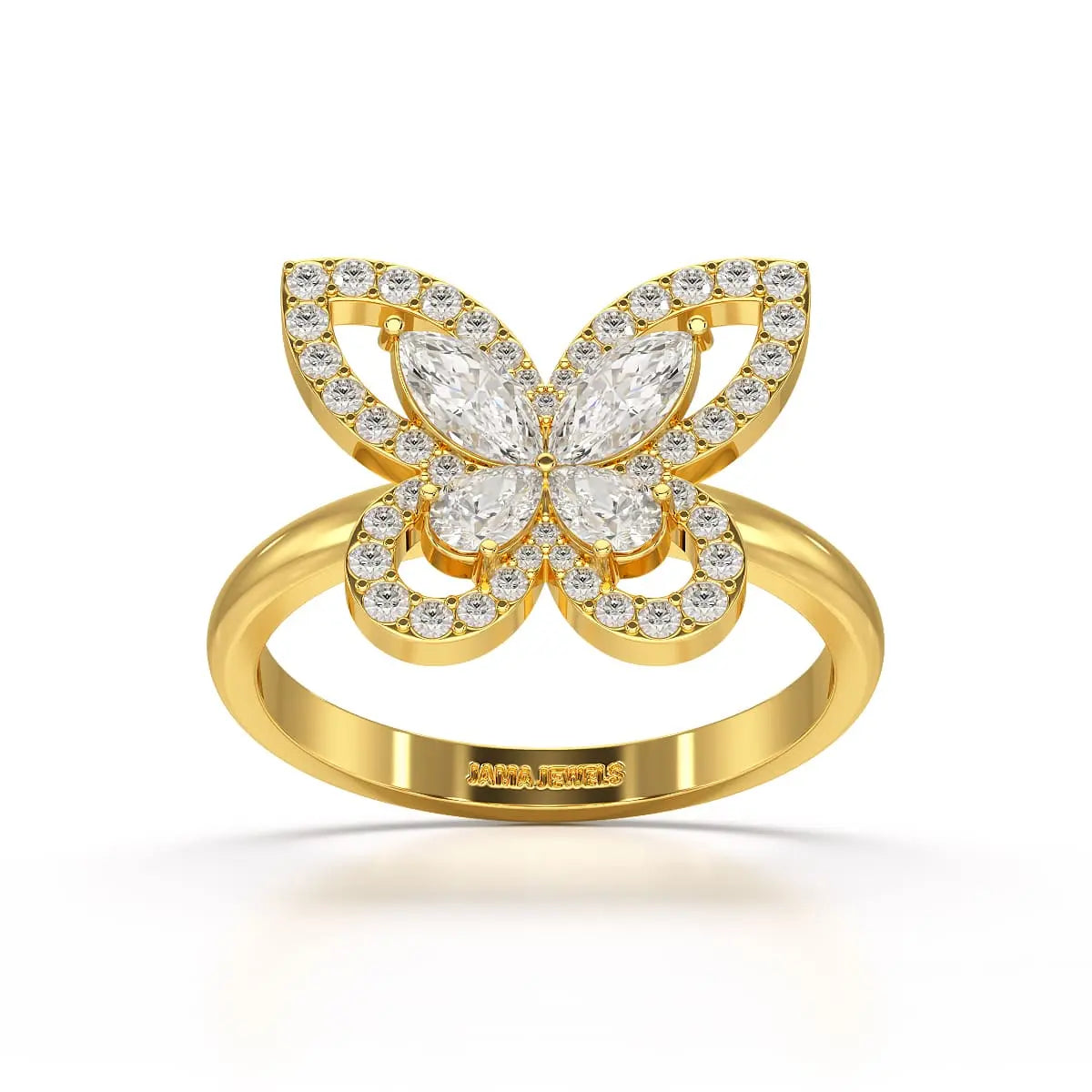 0.8 CT Classic Butterfly Lab Diamond Ring Jama Jewels