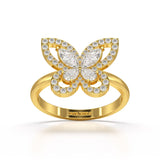 0.8 CT Classic Butterfly Lab Diamond Ring