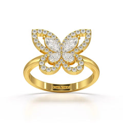 0.8 CT Classic Butterfly Lab Diamond Ring Jama Jewels