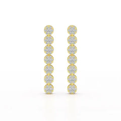 0.95 CT Dangle & Drop Lab Diamond Earrings - Jama Jewels