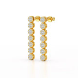 0.95 CT Dangle & Drop Lab Diamond Earrings - Jama Jewels