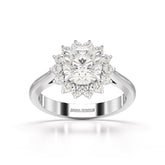 3.97 CT Lab Diamond Halo Ring