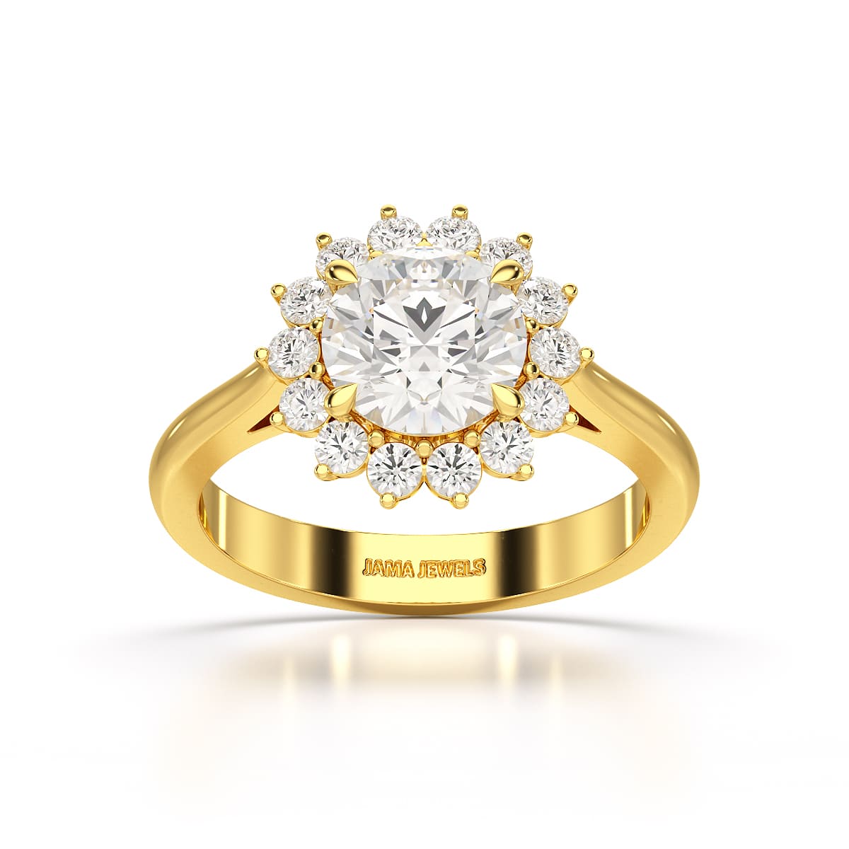 3.97 CT Lab Diamond Halo Ring
