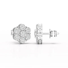 0.97 CT Round Cut Lab Diamond Stud Earring Jama Jewels