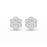 0.97 CT Round Cut Lab Diamond Stud Earring