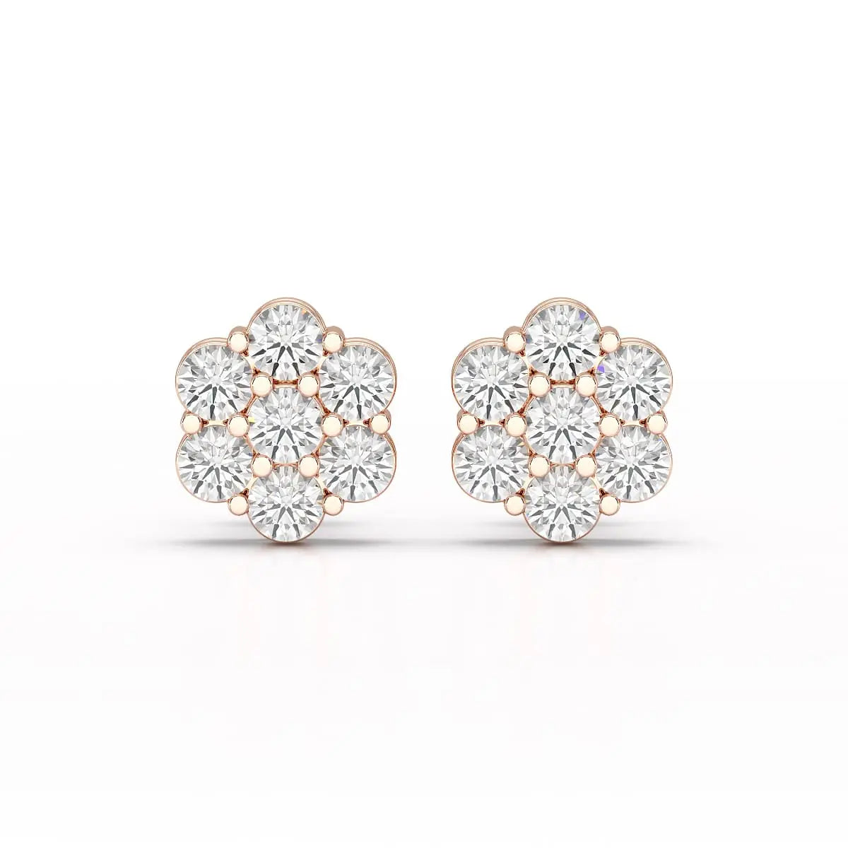 0.97 CT Round Cut Lab Diamond Stud Earring Jama Jewels