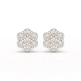 0.97 CT Round Cut Lab Diamond Stud Earring