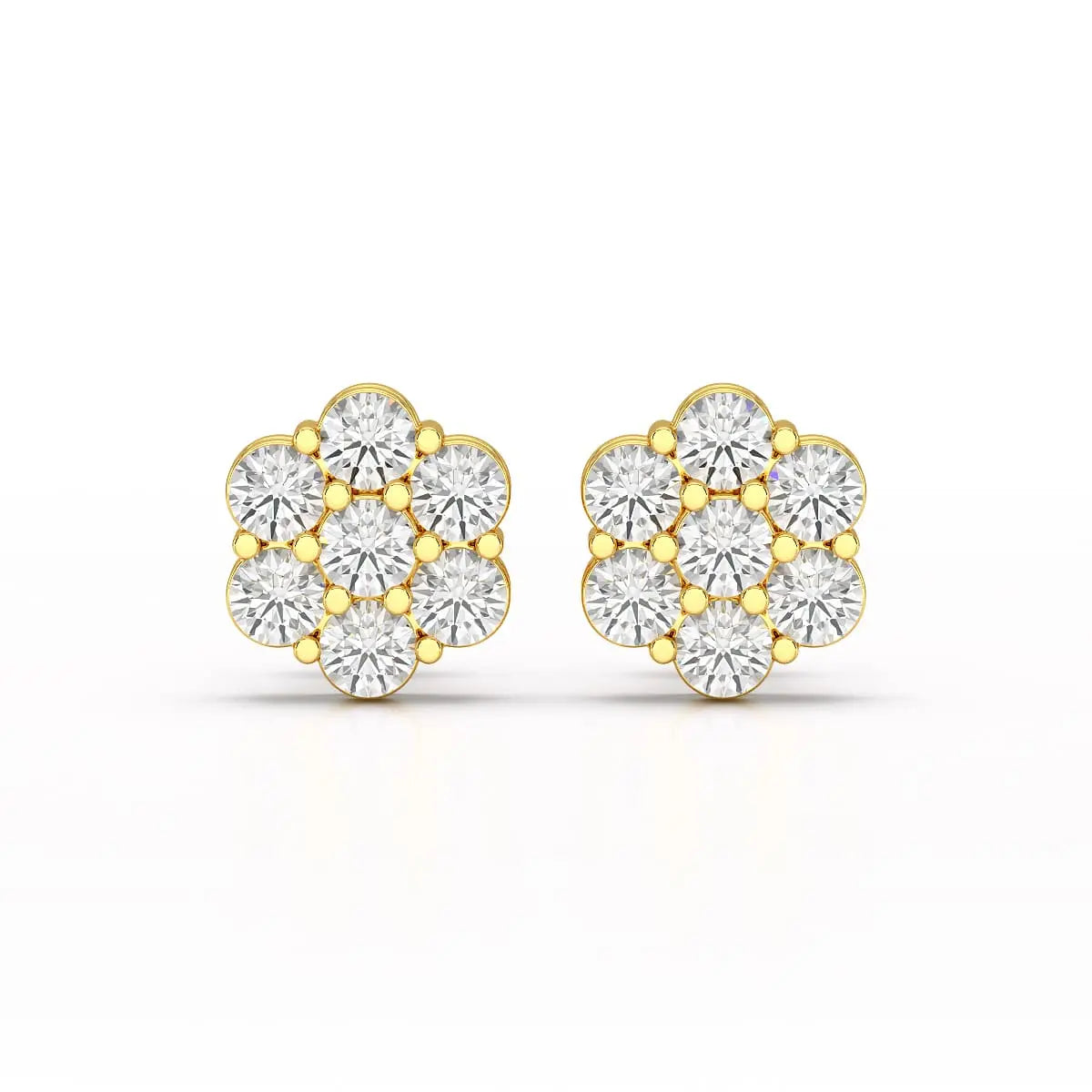 0.97 CT Round Cut Lab Diamond Stud Earring Jama Jewels